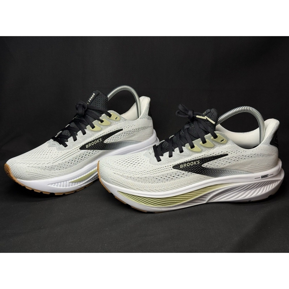 Unisex M9 - Brooks Ghost 17 White Black Tea NEW Run/Walk Neutral - Picture 2 of 9